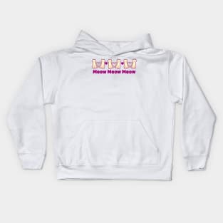 Cute Cats and Hearts Kids Hoodie